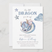 Fairytale Dreamy Dragon Baby shower Kaart (Voorkant)