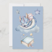 Fairytale Dreamy Dragon Baby shower Kaart (Achterkant)