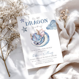 Fairytale Dreamy Dragon Baby shower Kaart