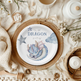 Fairytale Dreamy Dragon Baby shower Papieren Bordje