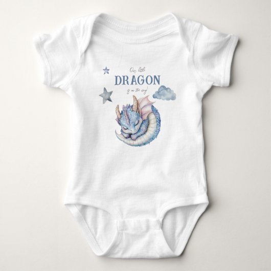Fairytale Dreamy Dragon Baby shower Romper (Voorkant)