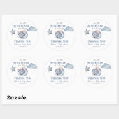 Fairytale Dreamy Dragon Baby Shower Ronde Sticker (Vel)