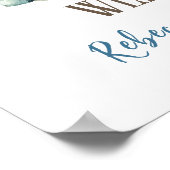 Fairytale Dreamy Dragon Knight Baby shower Welkom Poster (Hoek)