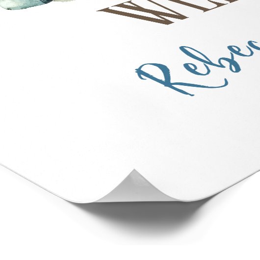 Fairytale Dreamy Dragon Knight Baby shower Welkom Poster (Hoek)