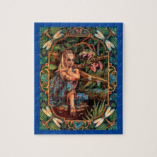 Fairytale Elf Princess en Frog Legpuzzel (Verticaal)