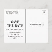 Fairytale Enchanted Forest Blue Save Date Aankondigingskaart (Achterkant)