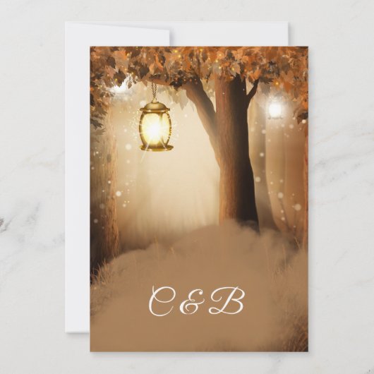 Fairytale Enchanted Forest Wedding Invitation Kaart (Achterkant)