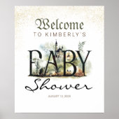 Fairytale Fantasy Baby shower Welkomstteken Poster (Voorkant)
