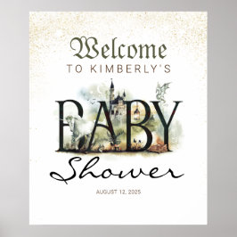 Fairytale Fantasy Baby shower Welkomstteken Poster