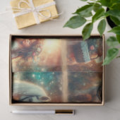 Fairytale Fantasy Unicorn With Girl Decoupage Tissuepapier (Geschenk)