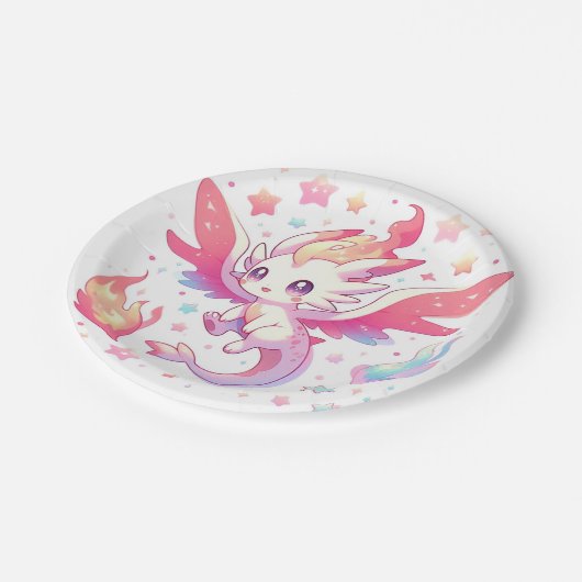 Fairytale Fiery Dragon Baby shower Papieren Bordje (Gekanteld)