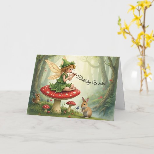 Fairytale Flautist Kaart (Gele Bloem)