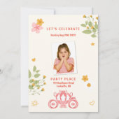Fairytale Floral Princess foto Birthday Kaart (Achterkant)