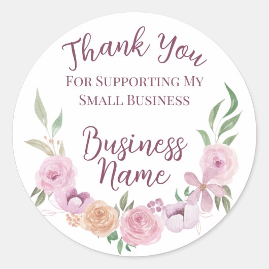 Fairytale Floral Small Business Stickers (Voorkant)