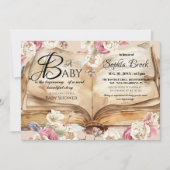 Fairytale Flowers Book Story Baby Shower Kaart (Voorkant)