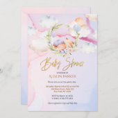 Fairytale Forest Fox Pink Sky Dream | BABY SHOWER Kaart (Voorkant / Achterkant)
