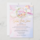 Fairytale Fox Pink Sky Dream | Virtueel Baby showe Kaart (Voorkant)