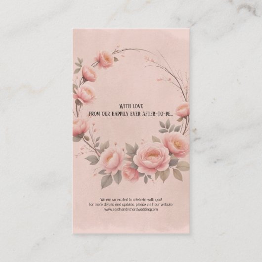 Fairytale Garden Wedding Weekend Info Informatiekaartje (Achterkant)