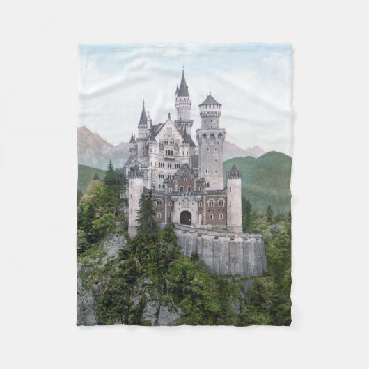 Fairytale German Castle Fleece Deken (Voorkant)