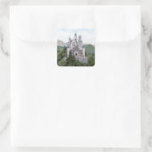 Fairytale German Castle Vierkante Sticker (Tas)