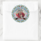 Fairytale Holiday Greetings Custom Photo Ronde Sticker (Tas)