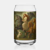 Fairytale Horses and Angel Drinkware Set Blikvorm Glas (Achterkant)