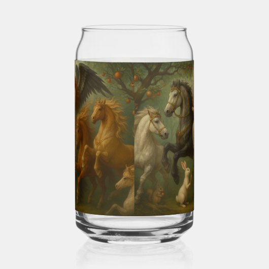 Fairytale Horses and Angel Drinkware Set Blikvorm Glas (Rechts)