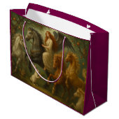 Fairytale Horses and Angel Gift Bag Groot Cadeauzakje (Achterkant Gekanteld)