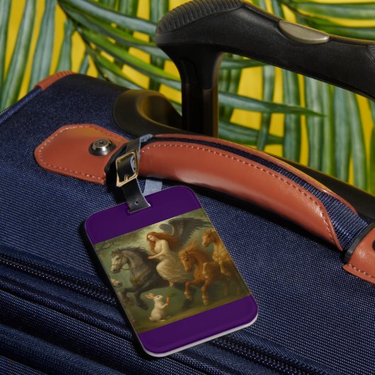Fairytale Horses and Angel Luggage Tag Bagagelabel (Voorkant Insitu 1)