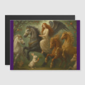 Fairytale Horses and Angels Magnetic Card (Voorkant / Achterkant)