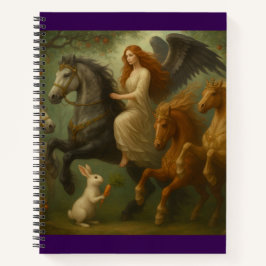 Fairytale Horses and Angels Spiral Notebook Notitieboek