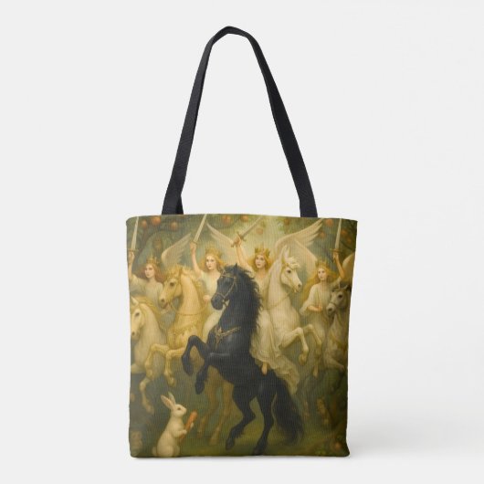 FairyTale Horses and Ethereal Guardian AngelsTote Tote Bag (Achterkant)