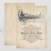 Fairytale huwelijksuitnodiging kaart (Voorkant / Achterkant)