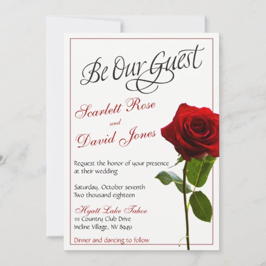 Fairytale huwelijksuitnodiging kaart (Voorkant)