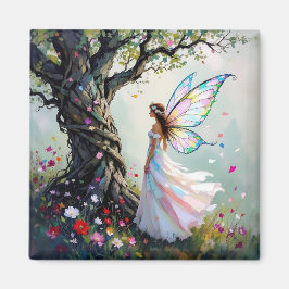 Fairytale Inspired Fairy and Whimsical Tree Magneet