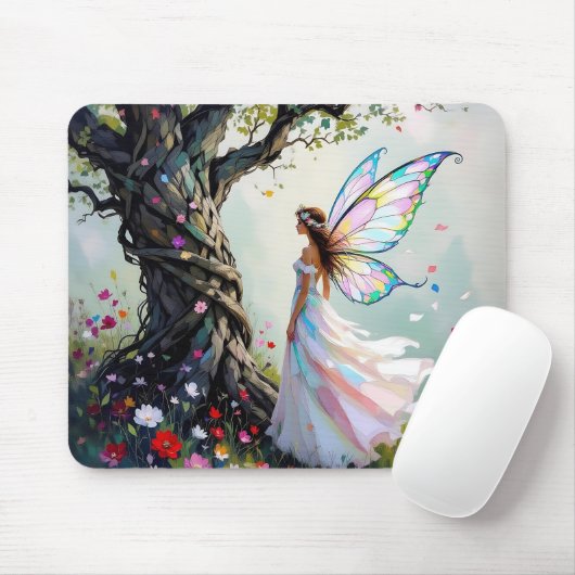 Fairytale Inspired Fairy and Whimsical Tree Muismat (Met muis)
