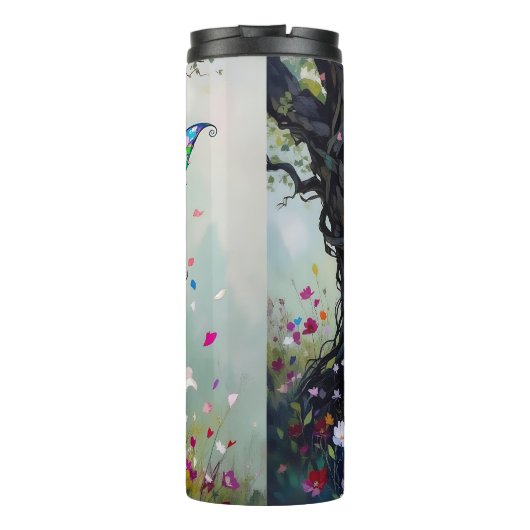 Fairytale Inspired Fairy and Whimsical Tree Thermosbeker (Achterkant)