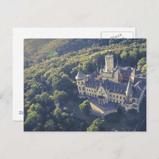 Fairytale kasteel in het bos briefkaart (Voorkant / Achterkant)