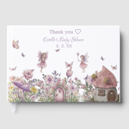 Fairytale keepsake Baby shower Folie gastenboek (Voorkant)