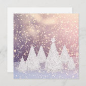 Fairytale kerstbomen Snowy Scenery Feestdagenkaart (Voorkant / Achterkant)