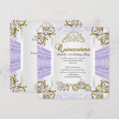 Fairytale Lavender Quinceanera 15e verjaardag 2 Kaart (Voorkant / Achterkant)