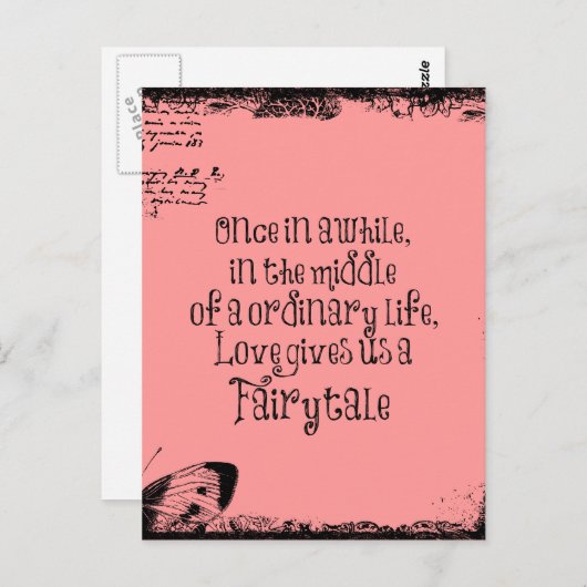  Fairytale Love Quote Briefkaart (Voorkant / Achterkant)
