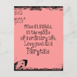Fairytale Love Quote Briefkaart