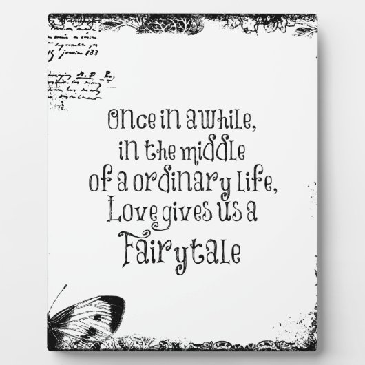  Fairytale Love Quote Fotoplaat (Voorkant)
