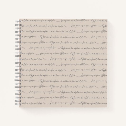 Fairytale Love Zee, Hawaiian Wedding Notitieboek (Voorkant)