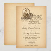 Fairytale medieval Castle, eenmaal op de bruiloft Kaart (Voorkant / Achterkant)