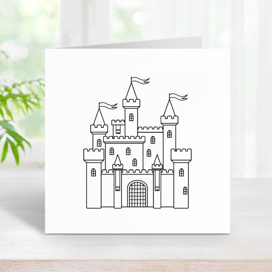 Fairytale Medieval Royal Castle Rubberstempel
