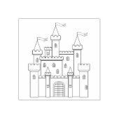 Fairytale Medieval Royal Castle Rubberstempel (Afrduk)