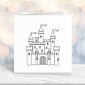 Fairytale Medieval Royal Castle Zelfinktende Stempel