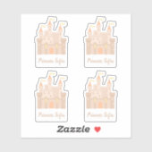 Fairytale Medieval Royal Princess Castle Set van 4 Sticker (Vel)